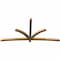 Ekena Millwork Davenport Timber Gable Bracket, Western Red Cedar, 108"W x 54"H x 3 1/2"D x 3 1/2"F, 12/12 Pitch GBW108X54X0404DAV00SWR - alternate 2